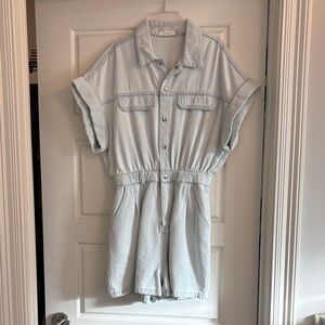 Light Blue denim romper